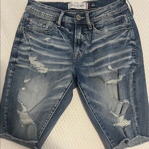 Buckle Blue Distressed Jean Shorts